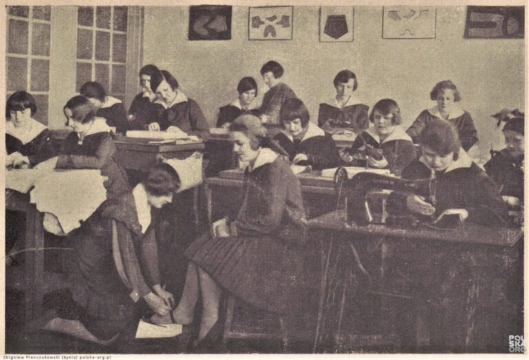 praca na dziale kamasznictwa 1929 rok